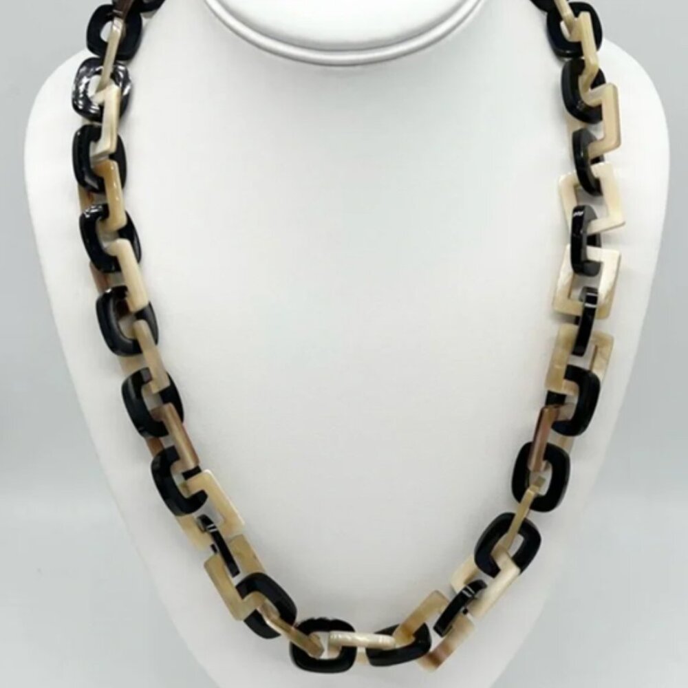 J. Crew Tortoiseshell Lucite Links Necklace